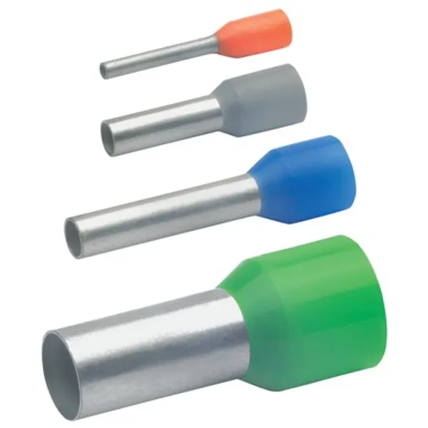 Insulated wire end ferrule, 1.0 mm², 14 mm/8 mm long, DIN 46228/4, yellow, 171G image 1