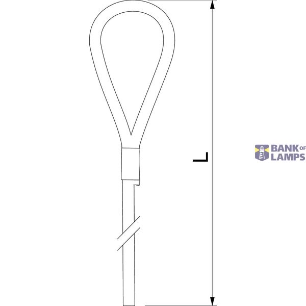 QWT S 3 1M G Suspension wire with loop 3x1000mm image 2