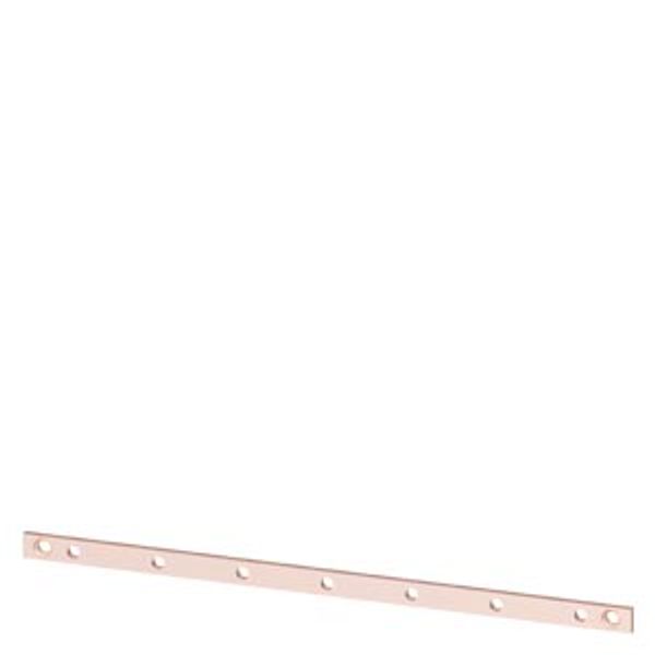 ALPHA CU distribution busbars, 630 A with press-fit nuts, 3-pole for NH00 image 1