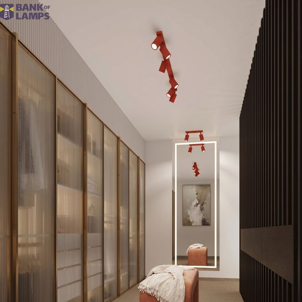 Wall lamp KARBON red with a switch image 4