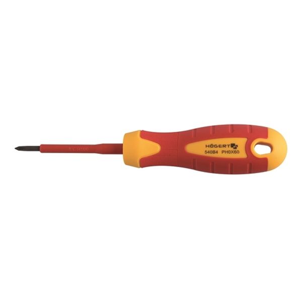 HOEGERT Insulated screwdriver PH2 100 mm, 1000 V, S2 steel image 1