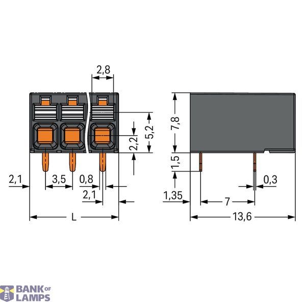 THR PCB terminal block push-button 1.5 mm² black image 3
