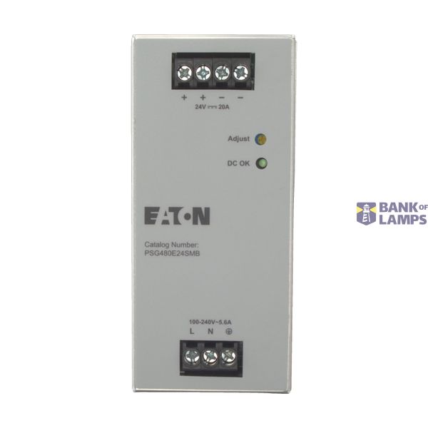Power supply unit, Single-phase, 90 - 264 V AC / 24 V DC, 20 A, 480 W image 1
