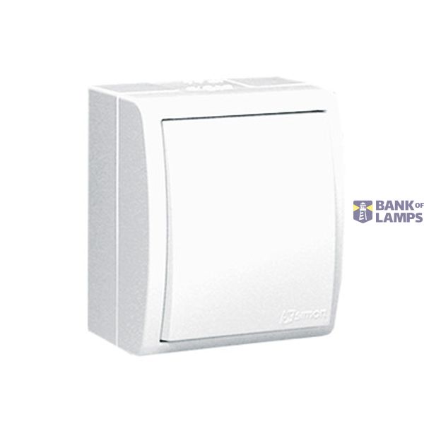 Two-way switch illuminated, IP54, 10AX, Screw, white image 1