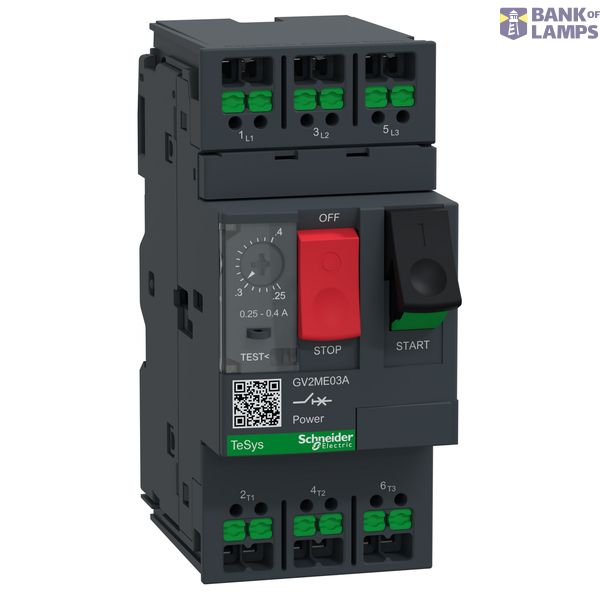 Tesys MOTOR CB TH-MAG 0.4A PB Snap-in image 1