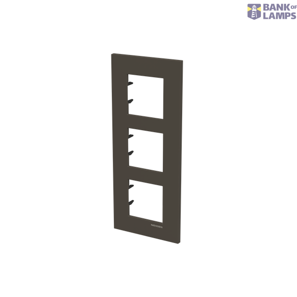 Frame 3-gang / 2+2+2-modules - Niessen logo - S - Anthracite image 2