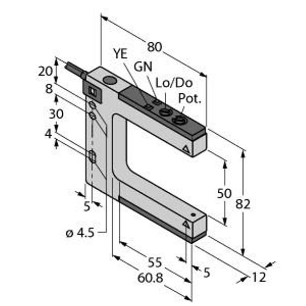 Photoelectric Sensor Bifurcated Retroreflective Sensor   SLM50B6 W/30 image 1