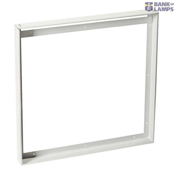 PANLED installation frame for 595x595mm square LED panels, matt white image 1