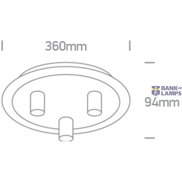 BRASS CEILING LIGHT 3x12W E27 100-240V image 2