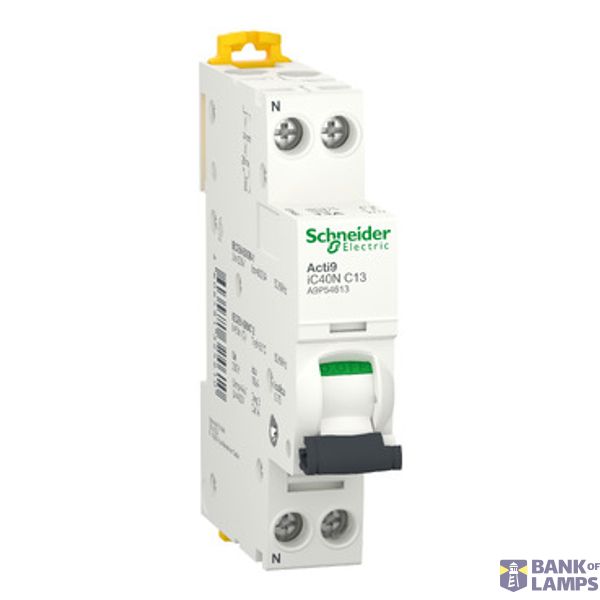 Acti9 iC40N 1PN C 13A 6000A/10kA MCB image 1