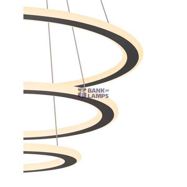 ONE FLAT, pendant light, triple, 300cm, 2700/3000K, DALI 2, Touch, black image 4
