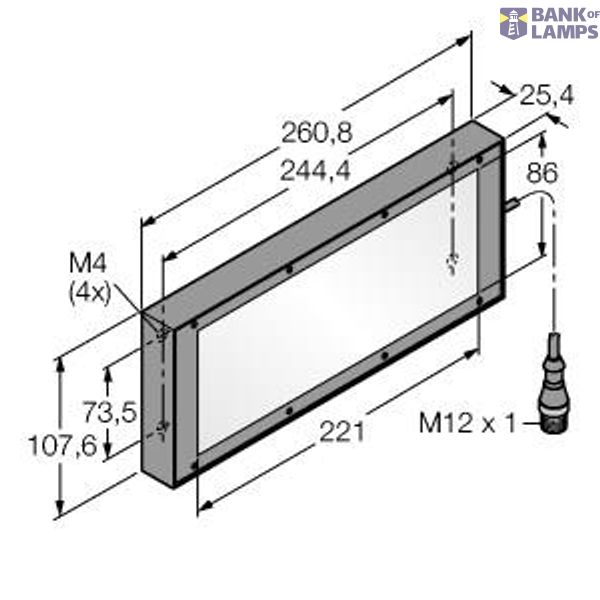 Vision System Backlight   LEDIB85X220QPMA image 1