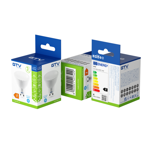 LED Bulb GU10, 3.5 W, 350 lm, 6400K, AC180-250V, 120° image 3