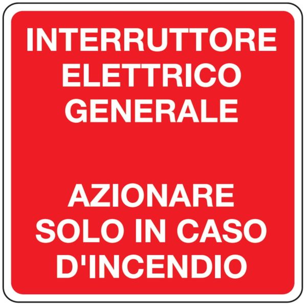 Fire sign - Al - Dimensions: 150x150 mm image 1