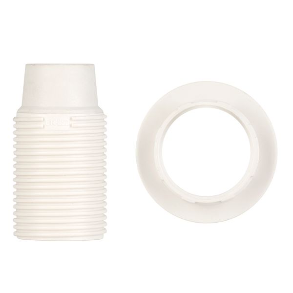 Lampholder E14 TP Threaded + Ring White image 2