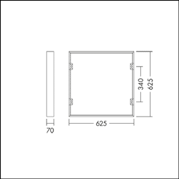 TECO SURFACE MOUNT BOX Q622 - Accessory for LED recessed panel image 2