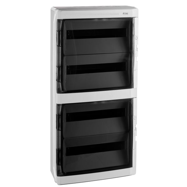 Wall-mounting Distribution Board 4-row 72MW transparent IP65 image 1