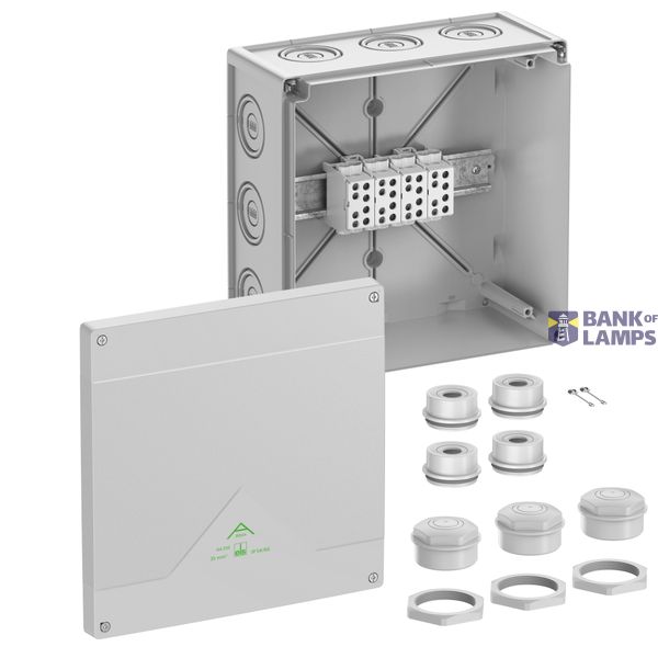 Junction box, Type of protection IP54/IP66 , max. 35², Impact strength IK07, Protection class II, Ui 690V AC, Ui 690V DC, DLG, Halogen free image 1
