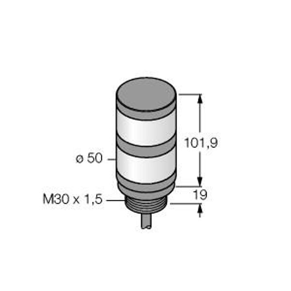LED Signal Light High-intensity Tower Light   TL50HZGR image 1