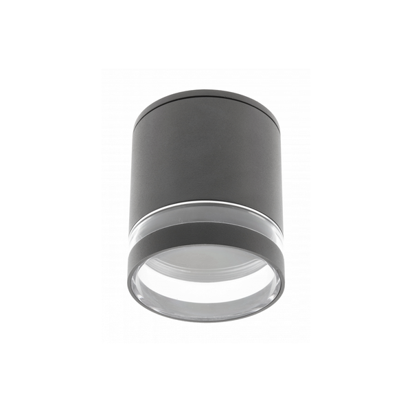 Ceiling luminaire RIVEN, aluminum, IP54, max. 35 W, round, graphite image 1