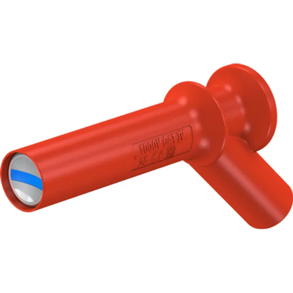 Magnetic adapter, 11 mm magnetic head to 4 mm socket, red, CAT IV, 66.9515-22 image 1