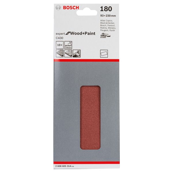 C430 sanding sheet, pack of 10 93 x 230 mm, 40 image 2