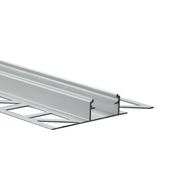 Aluminum profile for tiles and paving DG 57x11 mm Whitey diffusion 1 m image 1