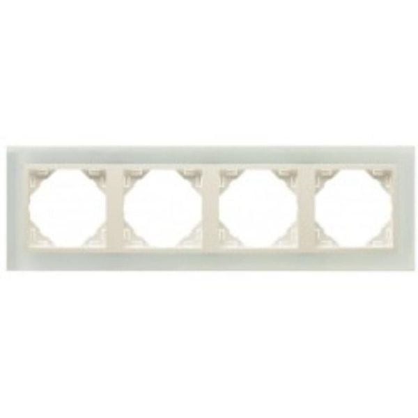 FOUR-GANG FRAME CRISTAL/PEARL image 1
