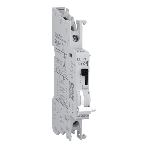 Auxiliary contact, Multi9 M9A, OF/SD+OF, 2 C/O, 100mA to 6A, 24VAC to 415VAC, 24VDC to 130VDC, top and bottom connection image 1
