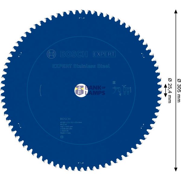 Circular saw blade Expert for Stainless Steel 305 x 25,4 x 2,5 x 80 image 1