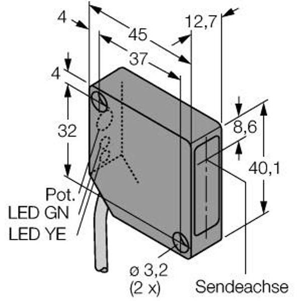 Photoelectric Sensor Convergent Mode Laser Sensor   PD45VP6C200 image 1