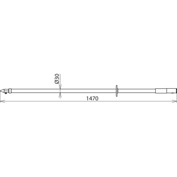 Discharge device w.contact electrode L 1470mm w. plug-in coupling image 2