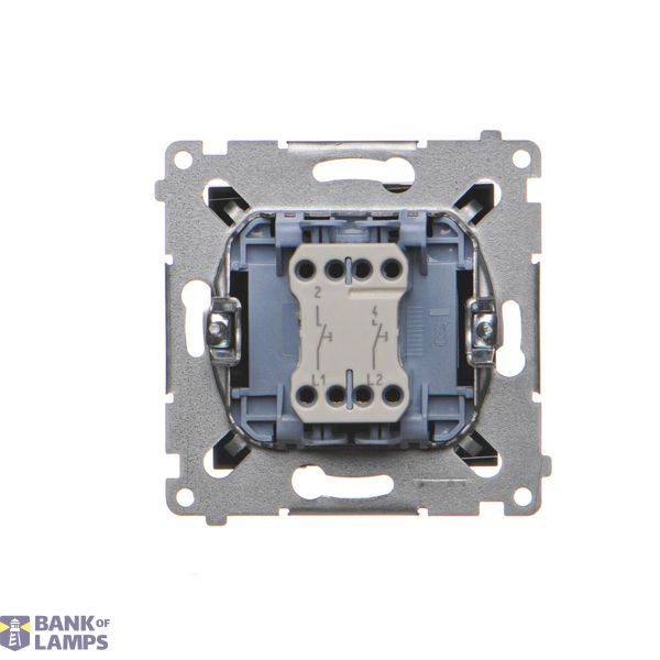 Two-pole switch, (module), 10AX, quick connection, white image 1