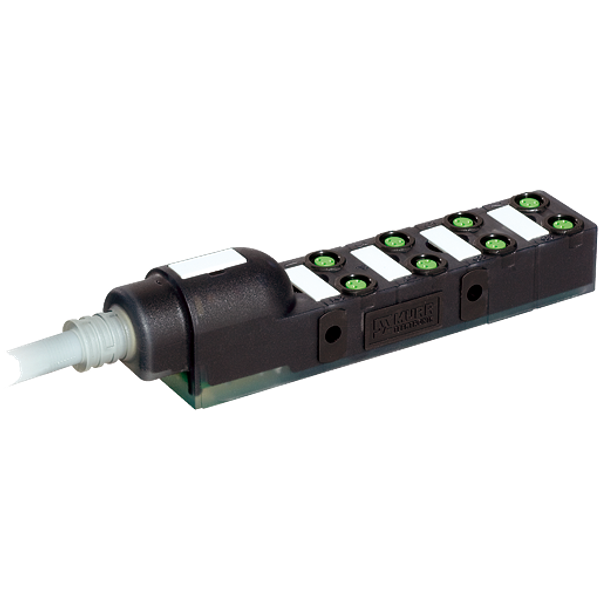 EXACT8, 8XM8, 3 POLE MOULDED CABLE 10.0m PUR 8x0,34+2x0,75 NPN-LED's image 1