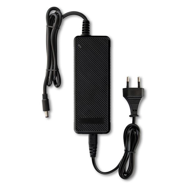 Power adapter 96W, DC12V/8A, IP20, black plastic, with plug image 1