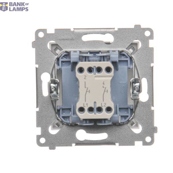 IP54 double socket outlets with Schuko earthing and shutters - transparent flap, white, 16A image 1
