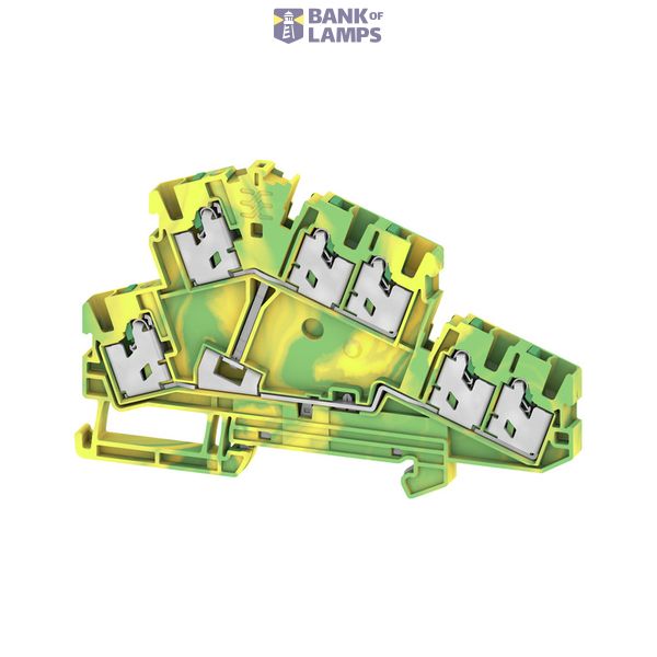Multi-tier PE terminal, SNAP IN, Green/yellow, 2.5 mm², 800 V, Number  image 1