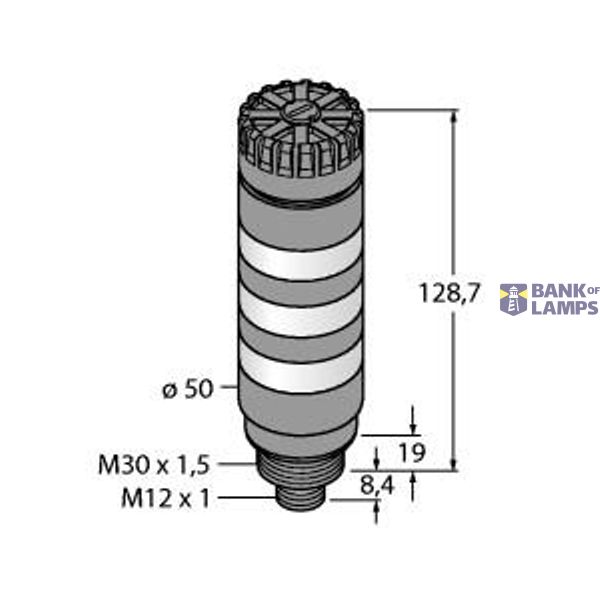LED Signal Light Tower Light   TL50BLGYR1AQ image 1