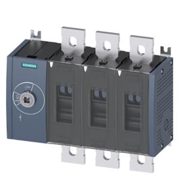 SWITCH-DISCONNECTOR 1000A, FRAME SIZE 4, 3-POLE FRONT OPERATING CENTER BASIC UNIT WITHOUT HANDLE FLAT TERMINAL image 2