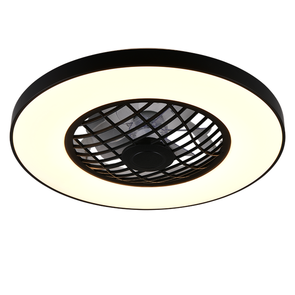 Linköping LED ceiling fan black RGB image 1