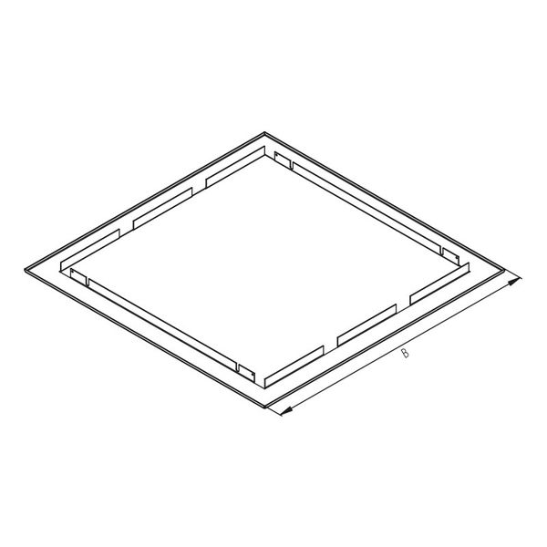 Flushmount Combiframe for Homecabinet 6, RAL9003 image 1