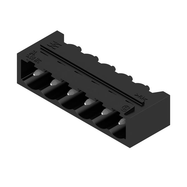 PCB plug-in connector, male header, closed side, THT solder connection, 5.08 mm, Number of poles: 6, 90°, Solder pin length (l): 3.2 mm, tinned, black, Box image 2