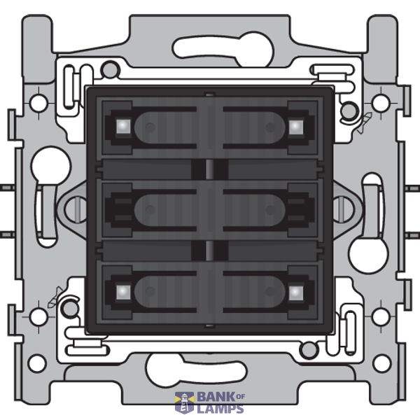 Base for a double push button, with LEDs and comfort sensors, 71 x 71 image 3