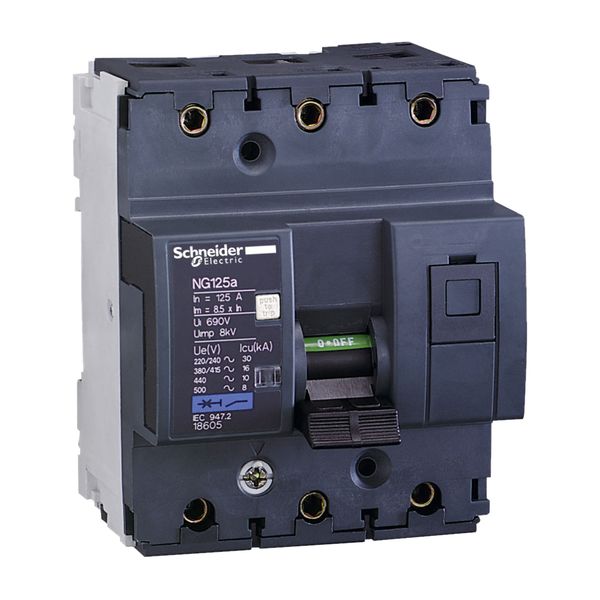 Miniature circuit-breaker, Acti9 NG125A, 3P, 125 A, C curve, 16 kA (IEC 60947-2) image 4