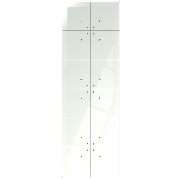 Glass touch panel; 3 modules in configuration - 4+4+4 touch fields, white; GP-444-W image 1