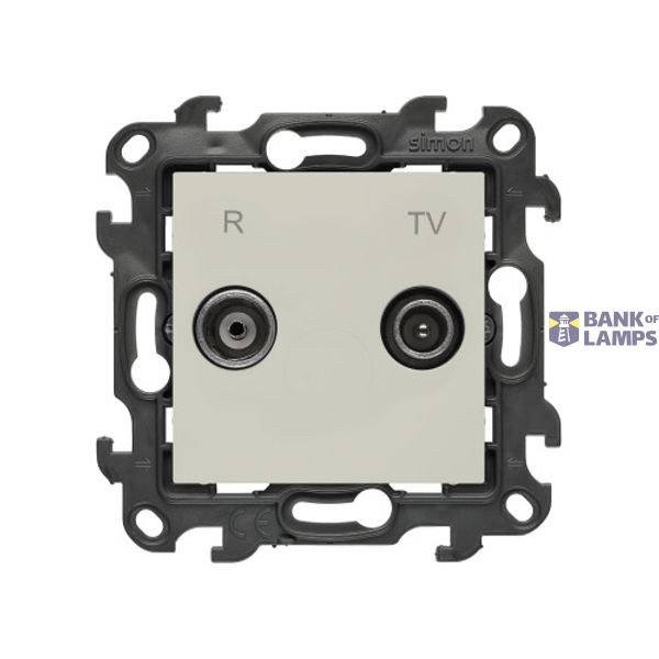 SOON ON SALE, RTV pass-through aerial socket, (module), Simon 24, IP20, cashmere image 1