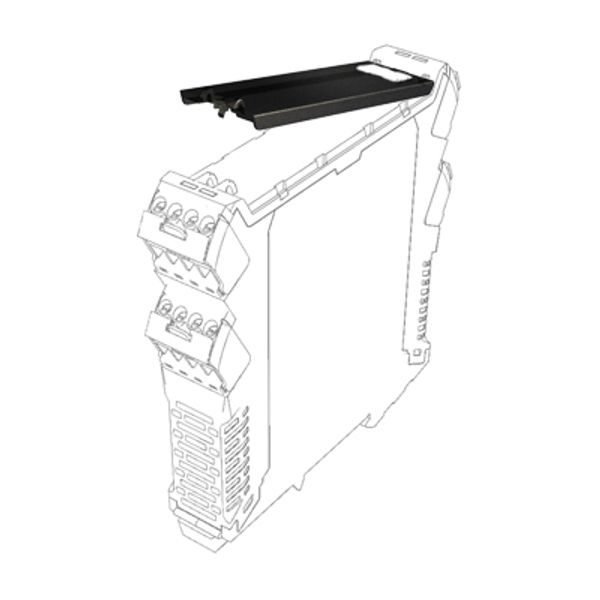 Modular housing, OMNIMATE Housing - series CH20M  black, Transparent, Flip cover, Width: 22.5 mm image 1