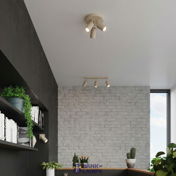 Ceiling lamp RING 3P taupe image 3