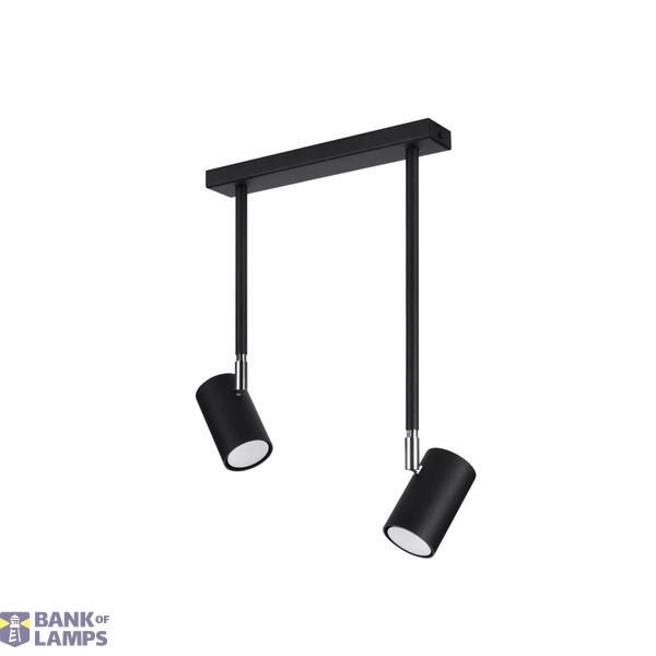 CEILING LAMP NORANO 2 BLACK GU10 2X40W IP20 image 3
