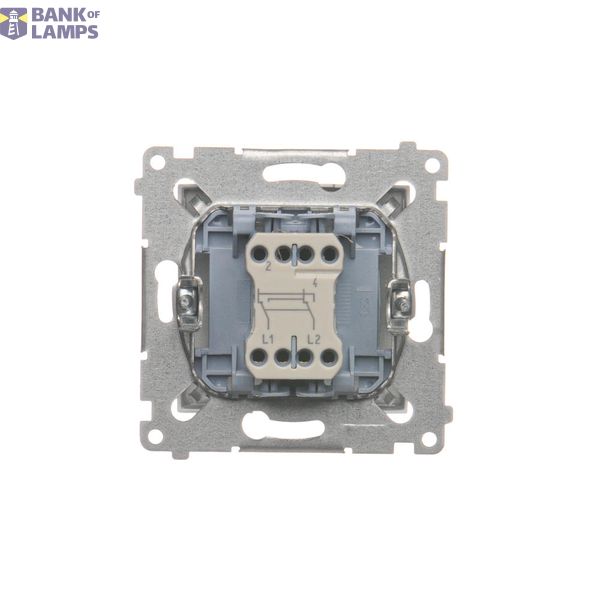 HDMI double socket, module, matt aluminum, HDMI Standard: HDMI 2.1 image 1